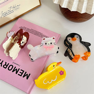 กิ๊บติดผมอะซิเตทลายการ์ตูนสัตว์น่ารัก ดีไซน์เป็ด ฉลาม สำหรับผู้หญิง - Product Image 4