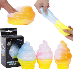 ของเล่นไอศกรีมนุ่มนิ่ม บีบแล้วคืนตัวช้า บรรเทาความเครียด ของเล่นบีบคลายเครียด ของขวัญสีมาการอง - Product Image 3