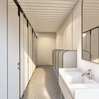 Maison préfabriquée pliable à aménagement intérieur moderne, maison-conteneur portable pour hôtel, complexe hôtelier, installations sanitaires et hébergement