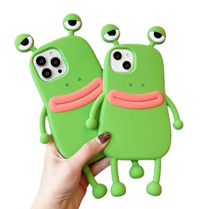 Custodia per telefono antiurto in silicone 3D a forma di rana divertente, in resina epossidica, per iPhone 17/15/13/14 Pro Max 11 - Product Image 1