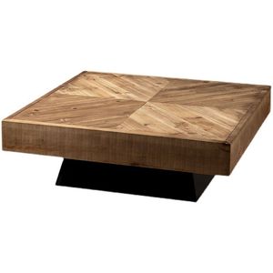 <span class=keywords><strong>Tavolino</strong></span> da Caffè Allungabile in Legno Massello Stile Industriale, Design Moderno per <span class=keywords><strong>Soggiorno</strong></span>, Tavolo Centrale Creativo e Casual per Uso Quotidiano - Product Image 6