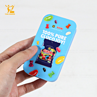Boîte en aluminium coulissante personnalisée en gros pour baume à lèvres, cosmétiques, parfum solide, mini emballage rectangulaire à couvercle coulissant pour menthe