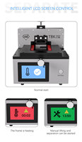 Machine de séparation d'écrans mobiles professionnelle TBK 288M, outil de retrait d'écrans LCD intelligent à chauffage rapide, haute efficacité, double tension, utilisation facile