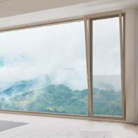 Ventana Abatible de Aluminio Premium, Diseño Minimalista para Villa, Aleación 6005A-T6, Vidrio Templado CSG Aislado Multicavidad, Herrajes HOPO