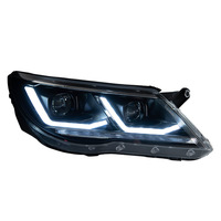 Conjunto de faros delanteros LED completos para VW Tiguan MK1 5N 2007-2012, actualización de modelo antiguo a nuevo, DRL, bi-lente, Canbus, Plug and Play, piezas de automóvil
