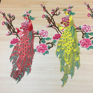 Peacock Phoenix <span class=keywords><strong>Bird</strong></span>刺繍パッチは、Cheongsamウェディングドレス用のアップリケに縫い付けられています - Product Image 6