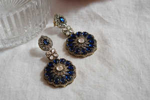 Chapado en oro Polki Kundan Dangler Pendientes Charm Chandabali Pendientes Hecho a mano Producto a granel Personalizado - Product Image 6