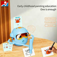 Robot de Peinture Automatique pour Enfants avec Stylos Colorés, Jouet Intelligent pour Enfants, Machine Éducative de Dessin par Insertion de Cartes