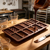 Moules à chocolat créatifs en silicone à 12 cavités - Qualité alimentaire, résistants à la chaleur, compatibles four et lave-vaisselle, pour la cuisson de barres chocolatées et de bonbons