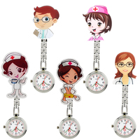 Montres à Clip pour femmes, Design mignon de dessin animé, montres Fob panda analogique Quartz, montres à revers suspendues avec cadran facile à lire pour femmes