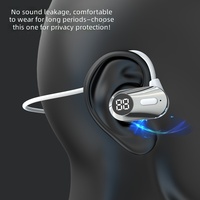 Headset VV11 Bone Clip Headphone Kontrol Sentuh Anting Layar Digital Earphone Nirkabel Running Neckband Earhook untuk Olahraga