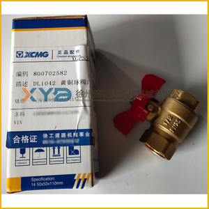 Pièces d'origine XCMG Rouleau compresseur à pneus en acier 800702582 DL1042 1/2 Robinet à bille en laiton pour décharge d'eau - Product Image 3