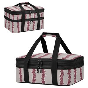 Sac isotherme double compartiment 20L pour plats à emporter, en aluminium, motif hawaïen, personnalisé, 2 couches - Product Image 1