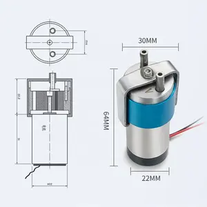 Motor sin núcleo de flujo estable, hoja de bomba de grafito, alto flujo, 6L/min, paleta de carbono, vacío, 6V DC, rotor, motor sin hierro, bomba rotativa