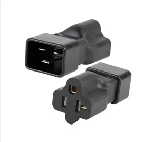 PDU UPS 15A 125V IEC320 C20 Plug to 6-15R & 6-20R Socket Converter Male To Female Comb Adapter