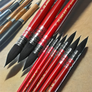 Pinceles Profesionales Redondos para Artista para Acuarela, Gouache y Tinta, Nuevos Suministros <span class=keywords><strong>de</strong></span> Arte, Pinceles Empaquetados Individualmente - Product Image 2