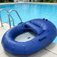 Hailebao Bateau gonflable individuel léger et portable en PVC, Kayak Escargot pour la pêche, les activités nautiques et le camping