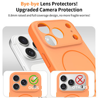 Étui de téléphone portable magnétique en silicone transparent moulé par injection avec cordon deux-en-un pour 15Promax/17Pro