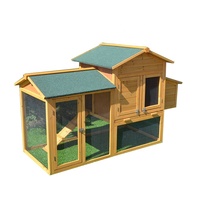 Best-seller Cage en bois d'extérieur Coop Grand poulailler avec roues Fournitures pour animaux de compagnie de qualité supérieure