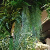 Vente chaude Mariage Jardin Mur Plafond Décoration Artificielle Tactile Suspendu Lierre Fougère Feuilles Amarante Plante
