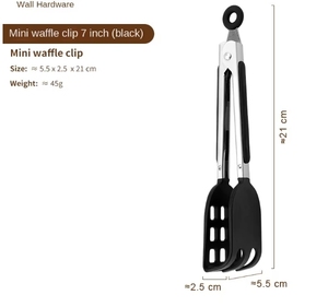 YIGO 9-Inch <strong>Mini</strong> Slotted Spatula Locking Stainless Steel Kitchen <strong>Tongs</strong> BBQ Serving Food <strong>Tongs</strong> with Silicone Cooking Tool - Product Image 6