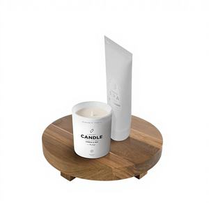 Plateaux de service modernes en bois de bambou flottants, personnalisables en taille et couleur, avec pieds pliables, pour le petit-déjeuner, les fêtes et la présentation de plats, vaisselle de Chine - Product Image 1