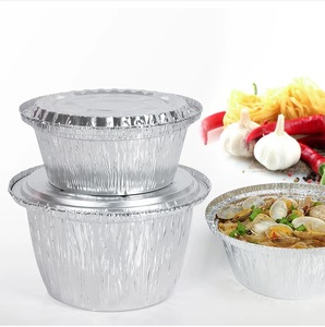 Cấp Thực Phẩm Vòng Nhôm Lá Nướng Khay Dùng Một Lần Nhôm Hộ Gia Đình Tấm Đồ Nấu Nướng Lá Món Ăn Nướng Cho Phục Vụ Ăn Uống - Product Image 4