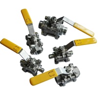 Vanne à boisseau sphérique manuelle haute pression CF8M CF8 Instrument, 3 pièces, filetages BSPP BSPT NPT, taille de port 1/2, pour applications pétrolières et gazières
