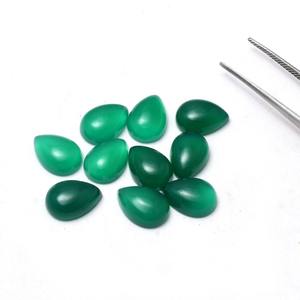 3x5mm-20x30mm หลังแบนทำด้วยมืออัญมณีหลวมสีเขียวธรรมชาติสำหรับทำเครื่องประดับ - Product Image 3