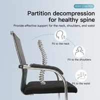 Chaises de conférence, de réception et de visiteurs en maille respirante, style moderne et abordable, sans roulettes