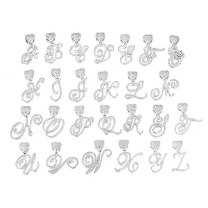 Nuevo Colgante con Iniciales en Letra Cursiva, Monograma con Letra Pequeña de Circonita Cúbica, Colgante con Nombre Personalizado - Product Image 1