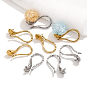 U Shape <b>Earring</b> <b>Hook</b> Base | 18K PVD Gold Plated Stainless Steel High Heel Style Ear Wire for DIY Dangle Jewelry Making Findings - Product Image 1