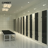 Casier de vestiaire public en HPL, design moderne et durable, certifié ISO 2024, pour salle de sport