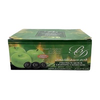 Yz-ks-lumière instantanée, en bois de fruits, avec saveur de pommes, charbon de bois rond pour shisha hookah, 33mm