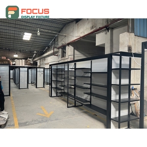 Comptoir de présentation moderne pour perruques avec dessus en verre, étagères multi-tiroirs, armoire de présentation pour extensions de cheveux - Product Image 5