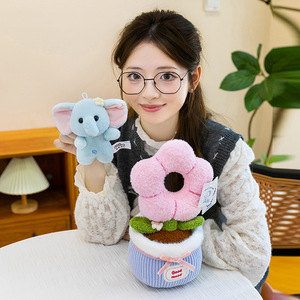 ตุ๊กตาหมีดอก<span class=keywords><strong>ทานตะวัน</strong></span>ใน<span class=keywords><strong>ก</strong></span>ระถาง ตุ๊กตาช้างน้อยเชอร์รี่ ตุ๊กตาสัตว์การ์ตูนอนิเมะ ตุ๊กตาแมวสตรอว์เบอร์รี่ หมอนอิงรูปต้นไม้ - Product Image 6
