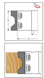 Ý Nhà cung cấp HS/Hw thủy cutterheads cho răng cưa dao thích hợp cho làm việc gỗ rắn - Product Image 4