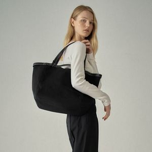 New Tide Lazy Style Simple <b>Large</b> Capacity Thickened Tote Canvas Handheld Shopping One Shoulder Women's Student School <b>Bag</b> - Product Image 6