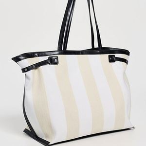 Days Carryall Striped Canvas Custom Embroidery DIY <b>Large</b> Travel Handbag Women Shopping Shoulder <b>Bags</b> Weekender <b>Beach</b> Summer - Product Image 4