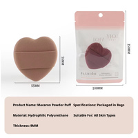 Houppette en forme de cœur douce et respectueuse de la peau, double face, pour utilisation sèche et humide, activée par l'eau, s'agrandit facilement et absorbe les liquides