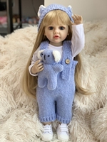 R & B Reborn boneka silikon silikon Recien pakaian hitam penuh tubuh Bebe Realista anak laki-laki perempuan Reborn boneka bayi