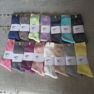 Özelleştirilmiş kadın yün kaburga örgü Darcy rahat süper yumuşak salon hımbıl ekip çorap - Product Image 5