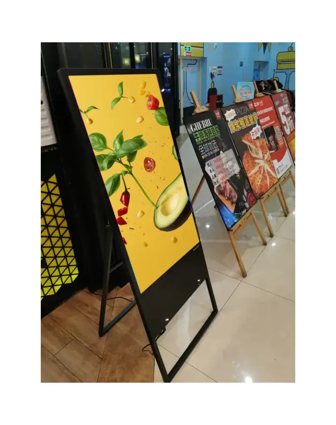 43/49 Zoll Poster LCD-Werbung Spieler LED Indoor Display Bodenst änder Digital Signage Kiosk Touchscreen Voll farbe Da Heng