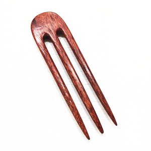 Q & Y gebogene Halbmond Halbmond Holz Haar gabel Zarte Ebenholz Holz Mond U-Form Haars tift Fein geschnitzte Sandelholz Holz Haarnadel