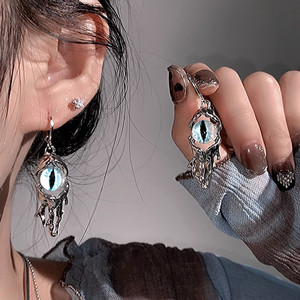 Boucles d'oreilles créoles tendance <span class=keywords><strong>pour</strong></span> femmes, colliers <span class=keywords><strong>yeux</strong></span> bleus, accessoires de bijouterie - Product Image 1