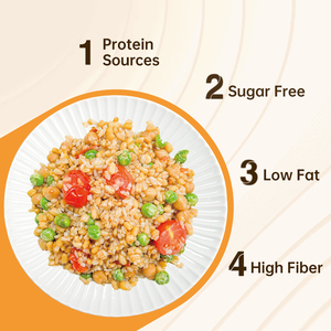 Riz de konjac instantané au micro-ondes, végétalien, prêt à manger, repas équilibré, substitut de repas pour un usage quotidien ou d'urgence - Product Image 2