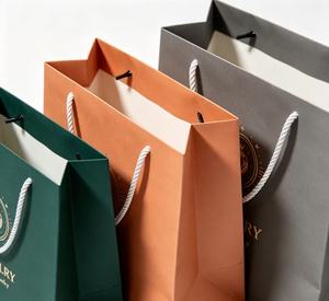 Wholesale custom color and size small paper jewelry gift bags with sturdy <b>rope</b> handle gift packing bag for Jewelry Store - Product Image 5