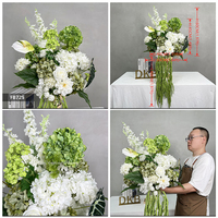 Arrangement floral de roses de 50 cm, 60 cm, 70 cm, 80 cm, centre de table de mariage, boule de fleurs blanches d'hortensia et de roses