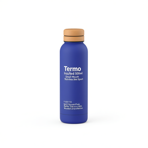 Termo 304 Stainless Steel 501-600ml Double Wall Vacuum Insulated Sport Bottle Wooden Lid Leak-Proof Design BPA Free 12-24 Hours - Product Image 1