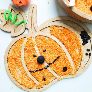 Монтессори, натуральный сенсорный весенний игровой лоток, настольные игрушки, детские цветочные деревянные сенсорные игрушки, обучающие игрушки - Product Image 3